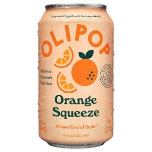 imageOLIPOP  Orange Squeeze Sparkling Tonic Healthy Soda Prebiotic Soft Drink Aids Digestive Health ampamp Immune Health With Vitamin C ampamp Plant Fiber Caffeine Free Low Calorie Low Sugar 12 oz