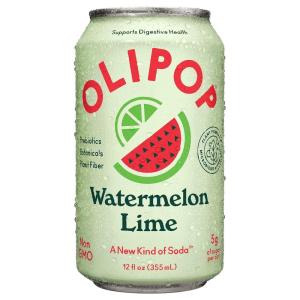imageOLIPOP  Strawberry Vanilla Sparkling Tonic Healthy Soda Prebiotic Soft Drink Aids Digestive Health Contains Prebiotics ampamp 9g of Plant Fiber Caffeine Free Low Calorie Low Sugar 12 oz 4PackWatermelon Lime