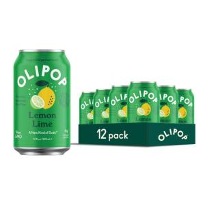 imageOLIPOP Prebiotic Soda Pop Cherry Vanilla A New Kind of Soda Packed with Prebiotics Fiber and Botanicals Gluten Free Vegan GMO Free 12oz 12CansLemon Lime