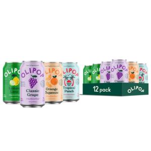 imageOLIPOP Prebiotic Soda Pop Cherry Vanilla A New Kind of Soda Packed with Prebiotics Fiber and Botanicals Gluten Free Vegan GMO Free 12oz 12CansVariety Fruit Flavors