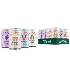 imageOLIPOP Prebiotic Soda Pop Cherry Vanilla A New Kind of Soda Packed with Prebiotics Fiber and Botanicals Gluten Free Vegan GMO Free 12oz 12CansVariety Best Sellers