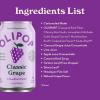 imageOLIPOP  Classic Grape Sparkling Tonic Healthy Soda Prebiotic Soft Drink Aids Digestive Health ampamp Immune Health High in Plant Fiber Caffeine Free Low Calorie Low Sugar 12 oz
