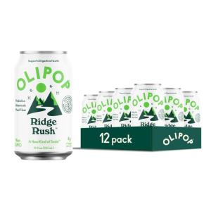 imageOLIPOP Prebiotic Soda Pop Pantry Pack Packed with Prebiotics Fiber and Botanicals Gluten Free Vegan GMO Free 12oz 12Cans SpongeBob Pineapple ParadiseRidge Rush